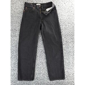 Levi's Premium Dad Jean Straight Leg Jeans Black Denim‎ Mens 27x30 Zip Fly